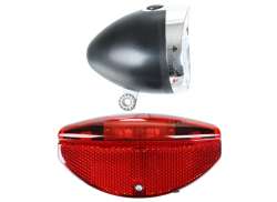 HBS Zestaw Lampek 3 LED Przód / 3 LED Tyl - Czarny