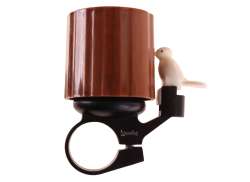 HBS 啄木鸟 自行车铃 Ø22,2mm - 棕色