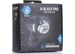 Herrmans H-블랙 Pro 헤드라이트 LED E-자전거 6-12V - 블랙