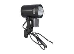 Herrmans H-Black Pro Lampka Przednia LED Lampka Postojowa Piasta Z Pradnica - Czarny