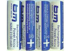 Holkki &amp; M&uuml;ller Ladattava NiMh AA Paristot 2100mAh (4)