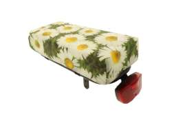 Hooodie Big Cushie Luggage Carrier Cushion Daisys - Gr/Whi