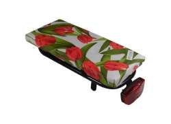 Hooodie Luggage Carrier Cushion Cushie - Tulips Red