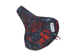 Hooodie Tattoo Saddle Cover - Blue/Red