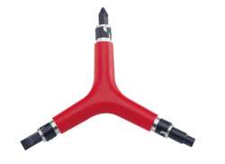 Ice Toolz Y Broca Llave Plano / Cruz / Hex - Rojo/Negro