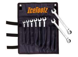 IceToolz Cl&eacute;s &Agrave; Fourche Cl&eacute;s &Agrave; Douilles Set 8-15mm - Argent