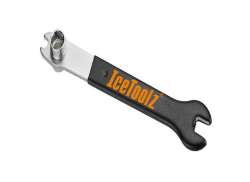 IceToolz Pedal-/Socket Wrench 10/14/15mm - Black/Silver