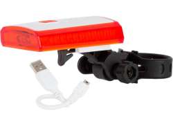 IKZI Lampka Tylna Goodnight Aside USB-Do Ponownego Ladowania - Czerwony/Bialy