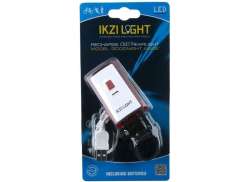 IKZI リア ライト グッドナイト 横 USB-再充電可能 - レッド/ホワイト