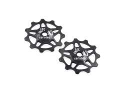 JRC Ceramic Pulley Wheels 11T - Black (2)