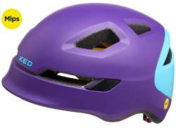 KED Popular Mips Childrens Helmet Purple/Sky Blue- S 48-52