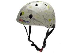 Kiddimoto Barnhj&auml;lm Fossil Vit - Storlek S 48-53cm