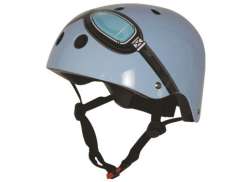 Kiddimoto Casco Da Ciclismo Blu Goggle Medium (53 - 58 cm) 