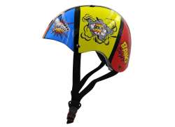 Kiddimoto Comic Childrens Helmet Blue/Yellow/Red Comic - S