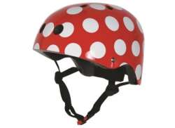 Kiddimoto Cycling Helmet Red Dotty Medium (53 - 58 cm) 