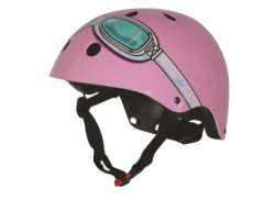 Kiddimoto Cyklistická Helma Růžová Goggle Střední (53 - 58 cm) 