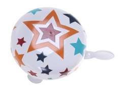 Kiddimoto Ding Dong Bicycle Bell Ø60mm - Stars/White