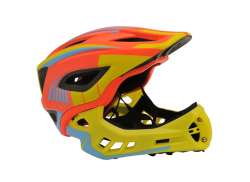 Kiddimoto Ikon Complet Face Cască Orange/Yellow