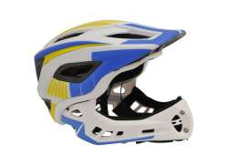 Kiddimoto Ikon Full Face Capacete Branco/Azul - S 48-52 cm