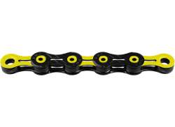 KMC DLC11 Bicycle Chain 11S 11/128 118 Links - Bl/Yellow