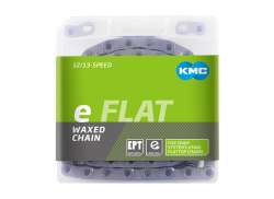 KMC E-Flat Bicycle Chain E-Bike 12/13V 126S Waxed - Silver