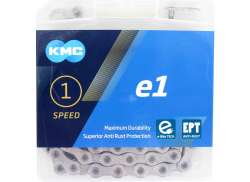 KMC E1 Cadena De Bicicleta Waxed 1V 3/32" 130S - Plata