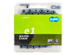 KMC E1 EPT Fahrradkette Waxed 1V 3/32\" 110S - Silber