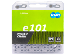 KMC E101 EPT Řetěz Na Kolo Waxed 1V 1/8" 112S - Stř&iacute;brn&aacute;