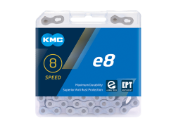 KMC E8 自行车链条 8速 1/2x3/32&quot; 122S - 银色