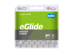 KMC eGlide Corrente De Bicicleta 9/11S 132S Waxed Para. Cues - Prata