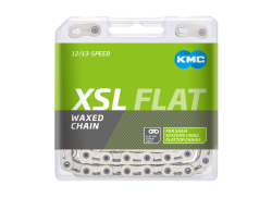 KMC Flat Bicycle Chain Waxed 12/13V 126S 1 1/128\" - Silver