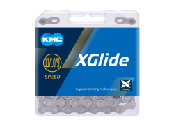 KMC X-Deslizamiento Cues Cadena 9/10/11V 126 Eslabones - Gris