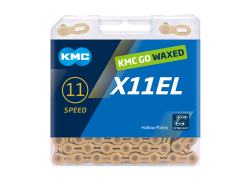 KMC X11EL Waxed Lancuch Rowerowy 11S 11/128" 118S - Zloty