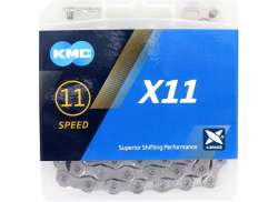 KMC X11R 自行车链条 11/128&quot; 11速 118 链节 - 灰色