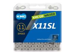 KMC X11SL Bicycle Chain 1/2\" x 11/128\" 11S 118 Links -Silver