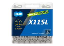 KMC X11SL Catena Bici 1/2&quot; x 11/128&quot; 11V 118 Raccordo - Argento