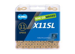 KMC X11SL Waxed Велосипедная Цепь 11S 11/128" 118S - Золотой