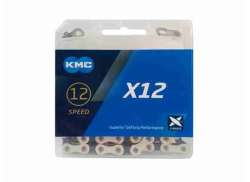KMC X12 自転車 チェーン 12V 126S 11/128" - ブラック/シルバー