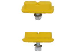 KoolStop Composite Continental Filet&eacute; Patins De Frein - Jaune