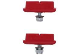 KoolStop Composite Continental Threaded Brake Pads - Red