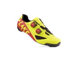 Lake CX238 Cycling Shoes HiViz Yellow/Red - 40