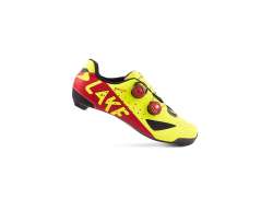 Lake CX238 Cycling Shoes HiViz Yellow/Red - 40