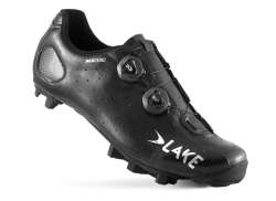 Lake MX332 Cycling Shoes Clarino Black/Silver - Size 46