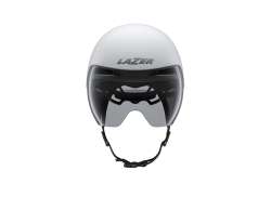 Lazer Victor KinetiCore サイクリング ヘルメット ホワイト/シルバー
