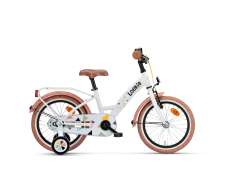 Loekie Superstar Pigecykler 16" 1V Bremsenav - Hvid