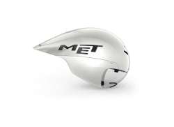 M E T Drone Bred Body II Sykkelhjelm Metallisk Hvit Metallic Wit