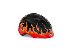 M E T Hooray Kask Rowerowy Zwart Flames