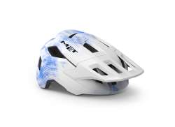 M E T Refugio Para Niños Casco Ciclista Blanco/Azul - 52-56 cm