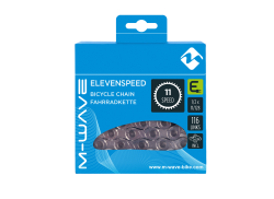 M-Wave E-Bike Cadena De Bicicleta 11V 1/2x11/128" 116S - Plata