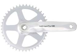 M-Wave Mighty Crankstel 44 Tands 170mm Aluminium - Zilver